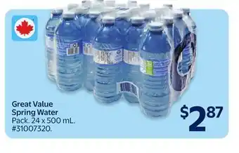 Walmart Great Value Spring Water offer