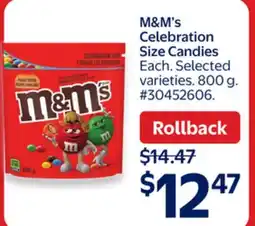 Walmart M&M's Celebration Size Candies offer