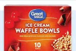 Walmart Great Value Ice Cream Waffle Bowls or Cones offer