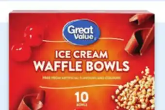 Walmart Great Value Ice Cream Waffle Bowls or Cones offer