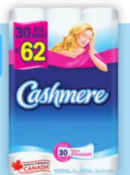 Walmart Cashmere Bathroom Tissue 30=62, 253 Sheets per Roll or UltraLuxe 20=60, 198 Sheets per Roll Pack offer