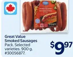 Walmart Great Value Smoked Sausages offer