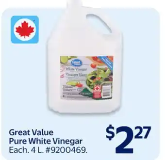 Walmart Great Value Pure White Vinegar offer
