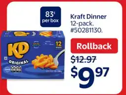 Walmart Kraft Dinner offer