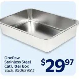 Walmart OnePaw Stainless Steel Cat Litter Box offer