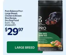 Walmart Pure Balance Pro+ Large Breed, Chicken & Brown Rice Recipe, Dry Dog Food offer