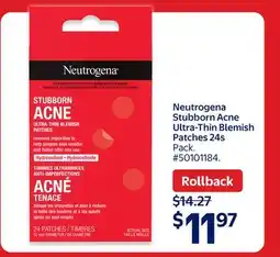 Walmart Neutrogena Stubborn Acne Ultra-Thin Blemish Patches 24s offer