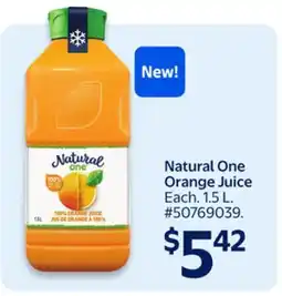 Walmart Natural One Orange Juice offer