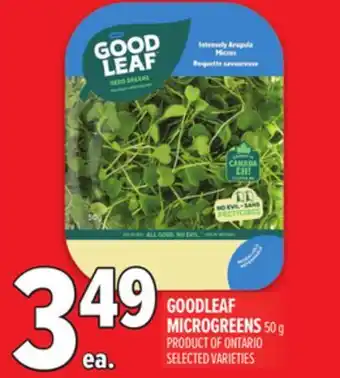 Metro GOODLEAF MICROGREENS offer