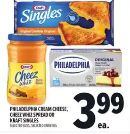 Metro PHILADELPHIA CREAM CHEESE, CHEEZ WHIZ SPREAD OR KRAFT SINGLES offer