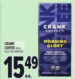 Metro CRANK COFFEE offer