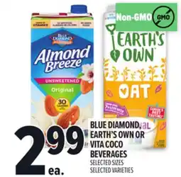 Metro BLUE DIAMOND, EARTH'S OWN OR VITA COCO BEVERAGES offer