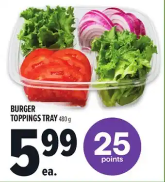 Metro BURGER TOPPINGS TRAY offer