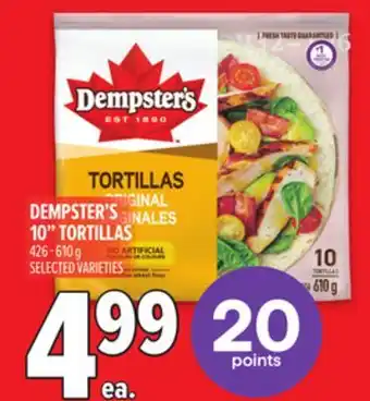 Metro DEMPSTER'S 10 TORTILLAS offer