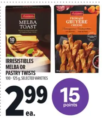 Metro IRRESISTIBLES MELBA OR PASTRY TWISTS offer