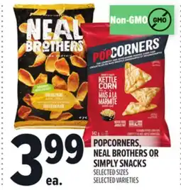 Metro POPCORNERS, NEAL BROTHERS OR SIMPLY SNACKS offer