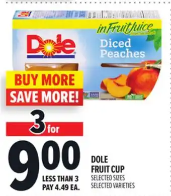Metro DOLE FRUIT CUP offer