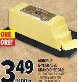 Metro AGROPUR 5-YEAR AGED GRAND CHEDDAR offer