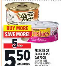 Metro FRISKIES OR FANCY FEAST CAT FOOD offer