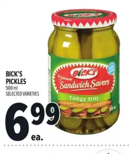 Metro BICK'S PICKLES offer