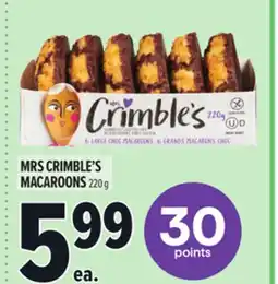 Metro MRS CRIMBLE'S MACAROONS offer