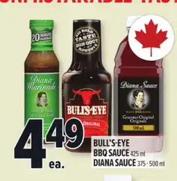 Metro BULL'S-EYE BBQ SAUCE DIANA SAUCE offer