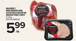 Metro HALENDA'S MINI SMOKED HAM, SLICED BACK BACON OR SMOKED PORK CHOPS offer