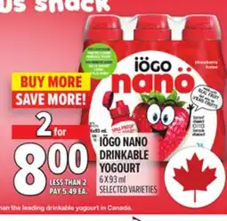 Metro IÖGO NANO DRINKABLE YOGOURT offer