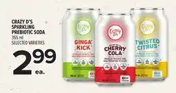 Metro CRAZY D' S SPARKLING PREBIOTIC SODA offer