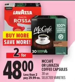 Metro MCCAFÉ OR LAVAZZA COFFEE CAPSULES offer
