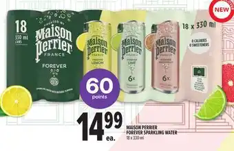 Metro MAISON PERRIER FOREVER SPARKLING WATER offer