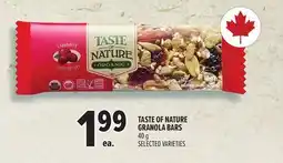 Metro TASTE OF NATURE GRANOLA BARS offer