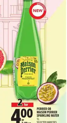 Metro PERRIER OR MAISON PERRIER SPARKLING WATER offer