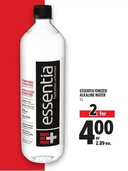 Metro ESSENTIA IONIZED ALKALINE WATER offer