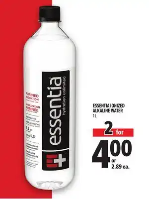 Metro ESSENTIA IONIZED ALKALINE WATER offer