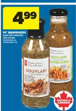 Real Canadian Superstore PC MARINADES, 350/375 ML offer