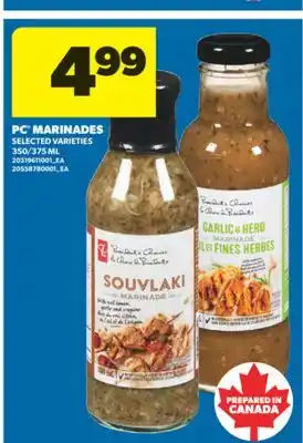 Real Canadian Superstore PC MARINADES, 350/375 ML offer