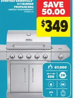 Real Canadian Superstore EVERYDAY ESSENTIALS 5 + 1 BURNER PROPANE BBQ offer