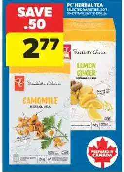 Real Canadian Superstore PC HERBAL TEA, 20' S offer