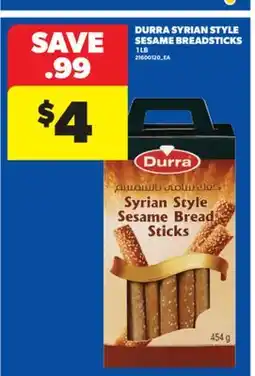 Real Canadian Superstore DURRA SYRIAN STYLE SESAME BREADSTICKS, 1 LB offer