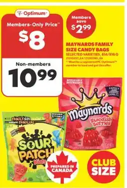 Real Canadian Superstore MAYNARDS FAMILY SIZE CANDY BAGS, 814/816 G offer