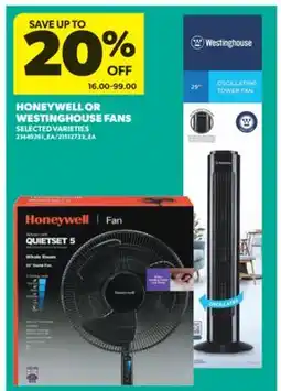 Real Canadian Superstore HONEYWELL OR WESTINGHOUSE FANS offer