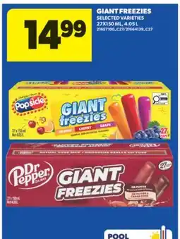 Real Canadian Superstore GIANT FREEZIES, 27X150 ML, 4.05 L offer