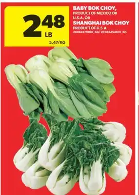 Real Canadian Superstore BABY BOK CHOY OR SHANGHAI BOK CHOY offer