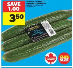 Real Canadian Superstore FARMER'S MARKET ENGLISH CUCUMBERS, 3' S offer