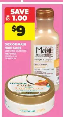 Real Canadian Superstore OGX OR MAUI HAIR CARE offer