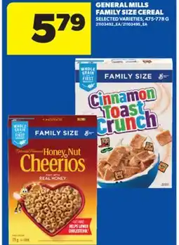 Real Canadian Superstore GENERAL MILLS FAMILY SIZE CEREAL, 475-778 G offer
