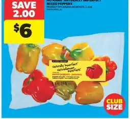 Real Canadian Superstore NO NAME NATURALLY IMPERFECT MIXED PEPPERS, 2.5 LB offer