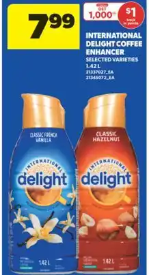Real Canadian Superstore INTERNATIONAL DELIGHT COFFEE ENHANCER, 1.42 L offer