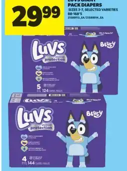 Real Canadian Superstore LUVS GIANT PACK DIAPERS, SIZES 3-7, 88-168' S offer